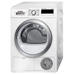 Bosch WTH85200GB Heat Pump Condenser Tumble Dryer, 8kg Load, A++ Energy Rating, White